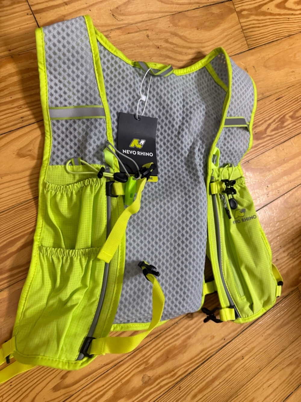 Nevo Rhino High-Visibility Running Hydration Vest in Neon Yellow